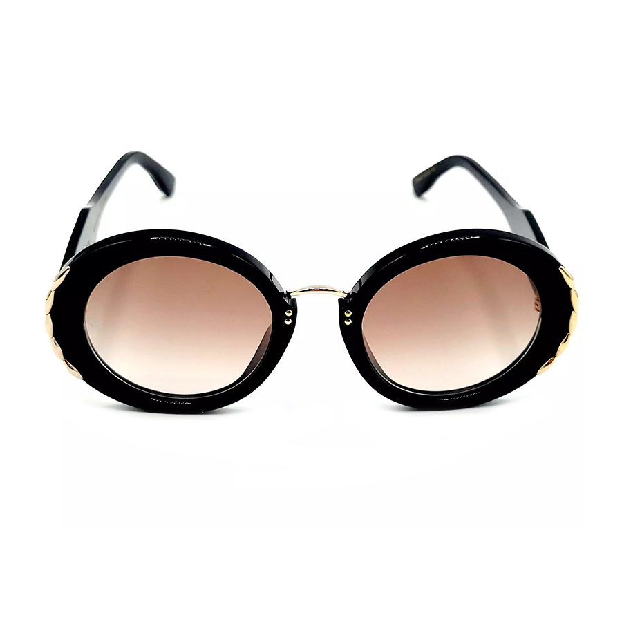 Kính Mát Nữ Elie Saab Black Round Sunglasses ES013S 807 51mm Màu Đen - Duy Hoang