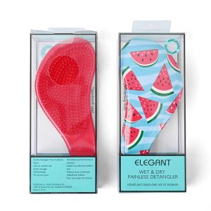 Lược Chải Tóc Elegant Detangler Brush Painless Wet & Dry Girl Power Blue Water Melon Màu Xanh/Đỏ - Duy Hoang