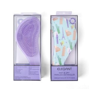 Lược Chải Tóc Elegant Detangler Brush Painless Wet & Dry Girl Power Màu Blue Liberty - Duy Hoang