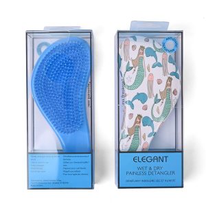 Lược Chải Tóc Elegant Detangler Brush Painless Wet & Dry Girl Power Sea Blue Prince Màu Xanh - Duy Hoang
