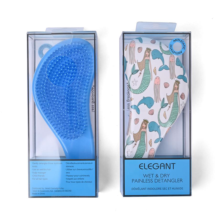 Lược Chải Tóc Elegant Detangler Brush Painless Wet & Dry Girl Power Sea Blue Prince Màu Xanh - Duy Hoang