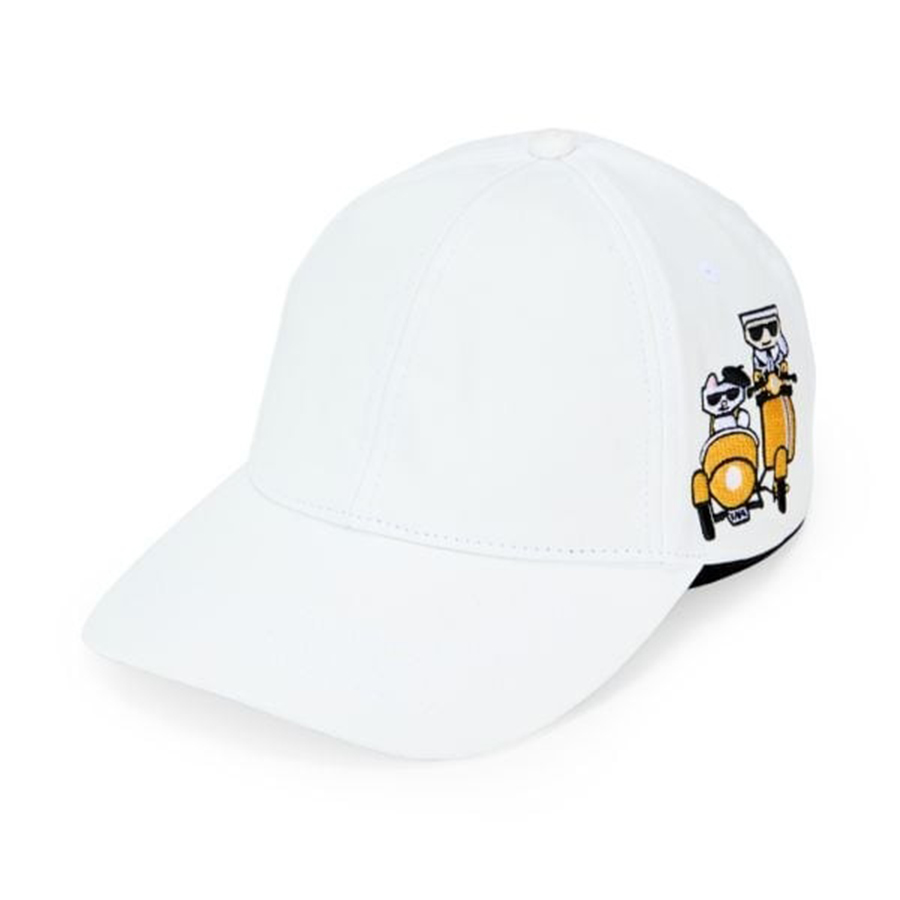 Mũ Karl Lagerfeld Karl And Choupette Scooter Cap Màu Trắng - Duy Hoang