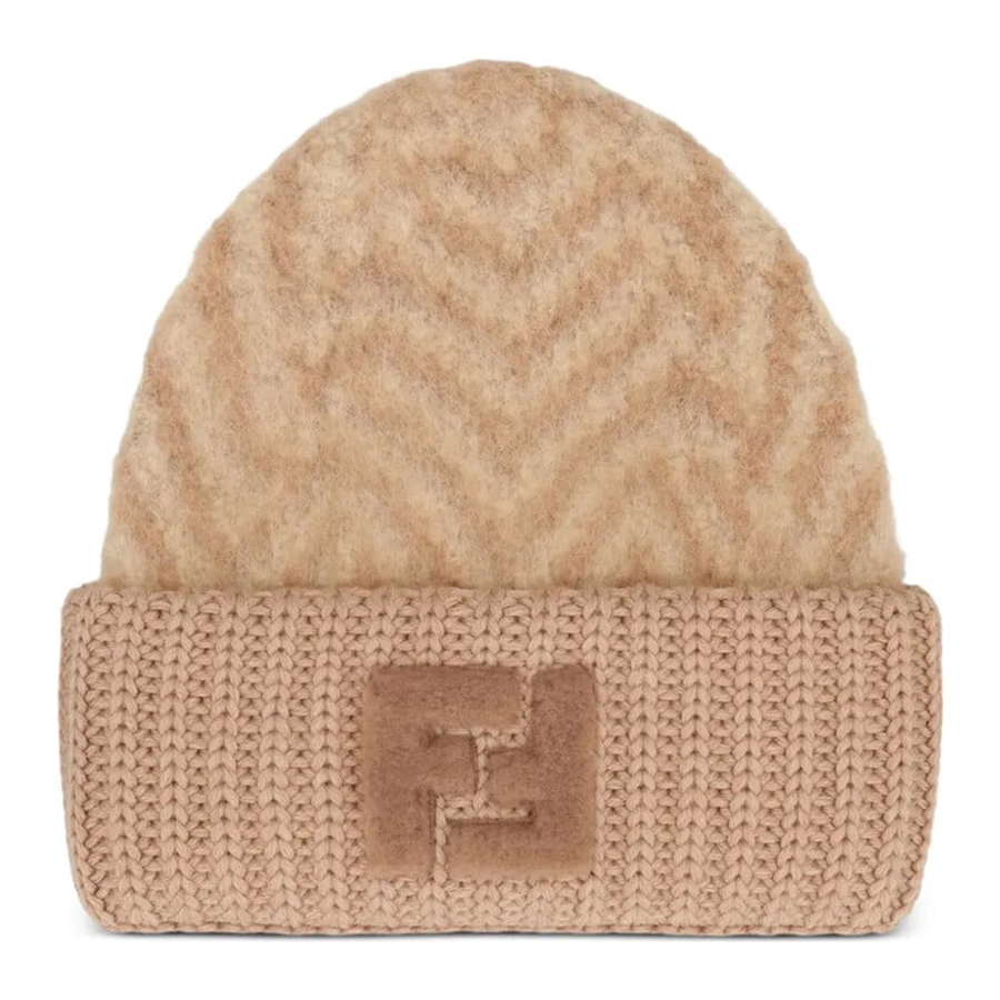 Mũ Len Fendi Chevron FF Beanie Màu Nâu - Duy Hoang