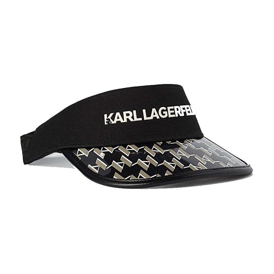 Mũ Nửa Đầu Karl Lagerfeld K/Essential Visor With Monogram Logo Print 221W3407_999-OS Màu Đen - Duy Hoang