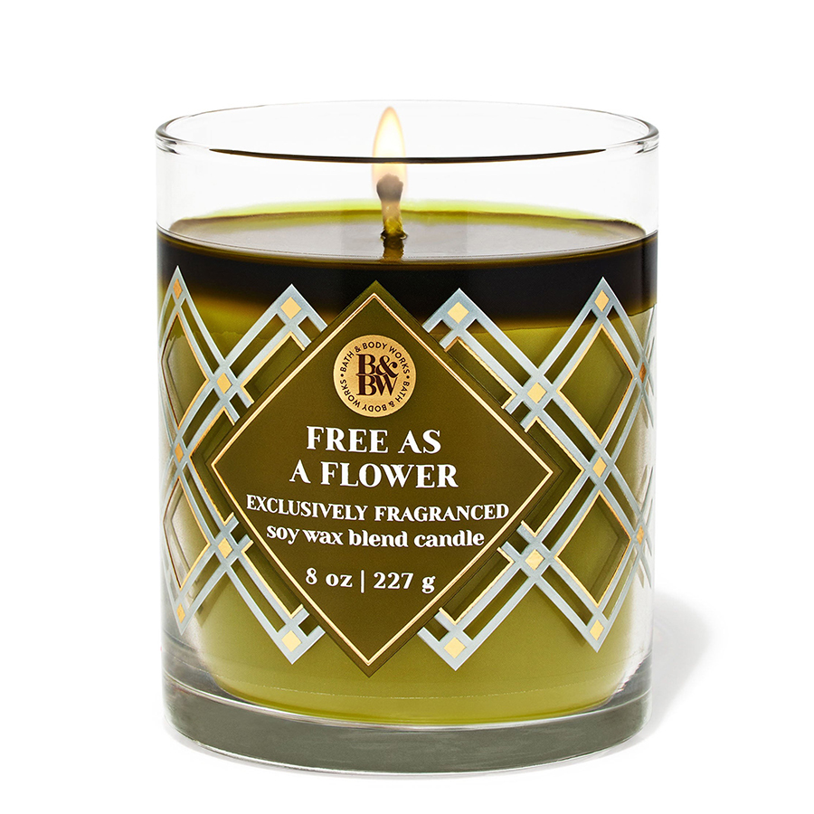 Nến Thơm Bath & Body Works Free As A Flower Single Wick Candle 227g - Duy Hoang