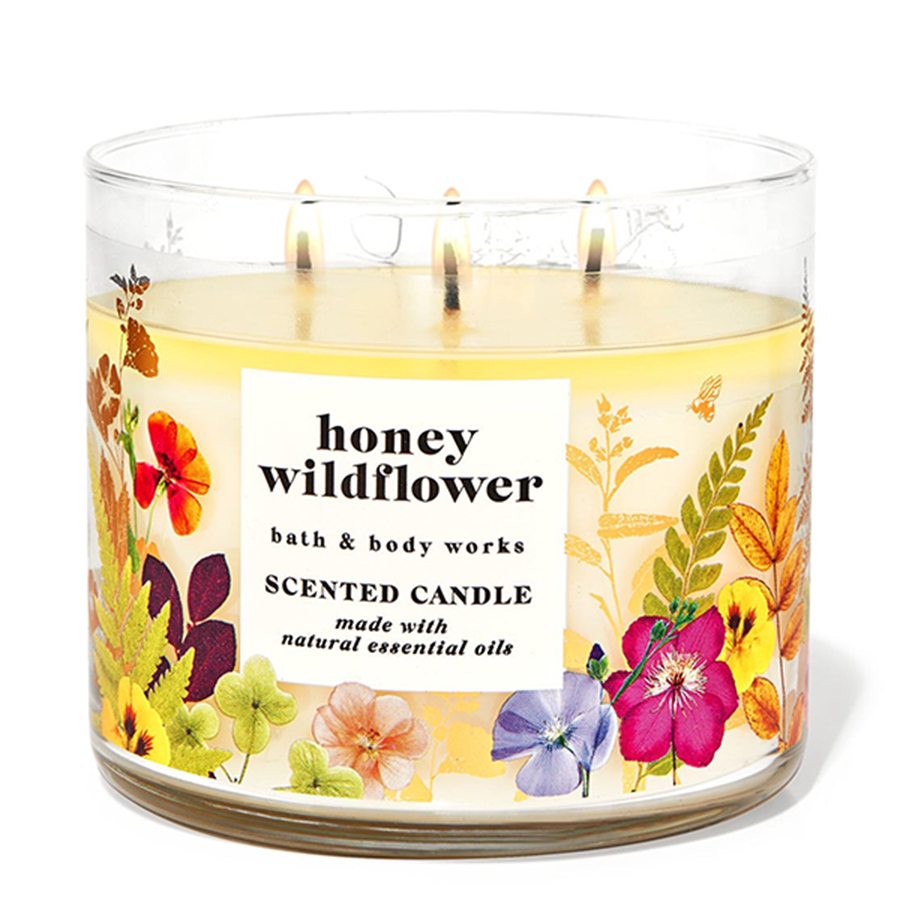 Nến Thơm Bath & Body Works Honey Wildflower 3-Wick Candle 411g - Duy Hoang