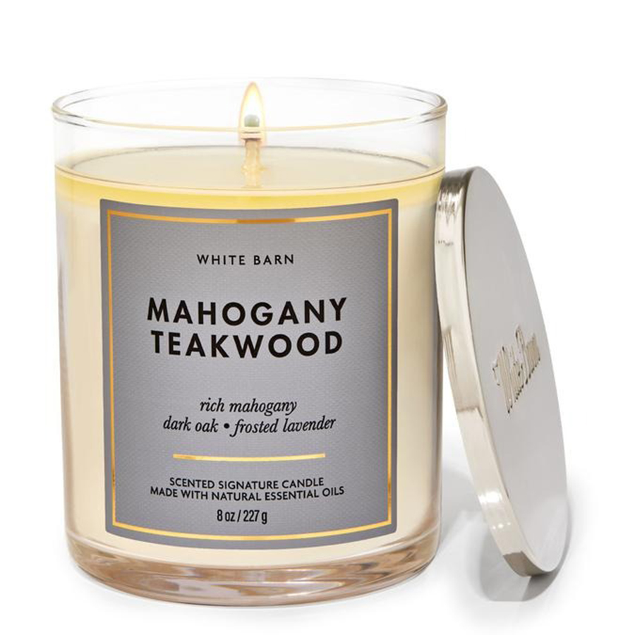 Nến Thơm Bath & Body Works Mahogany Teakwood Single Wick Candle 277g - Duy Hoang