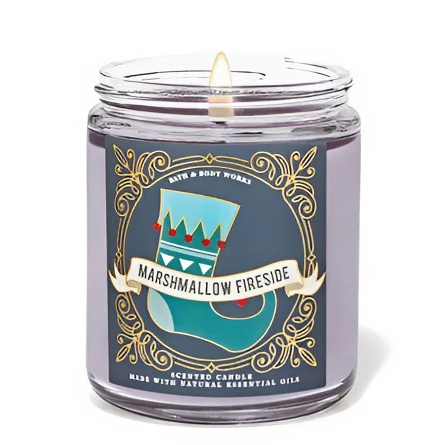 Nến Thơm Bath & Body Works Marshmallow Fireside Single Wick Candle 227g - Duy Hoang