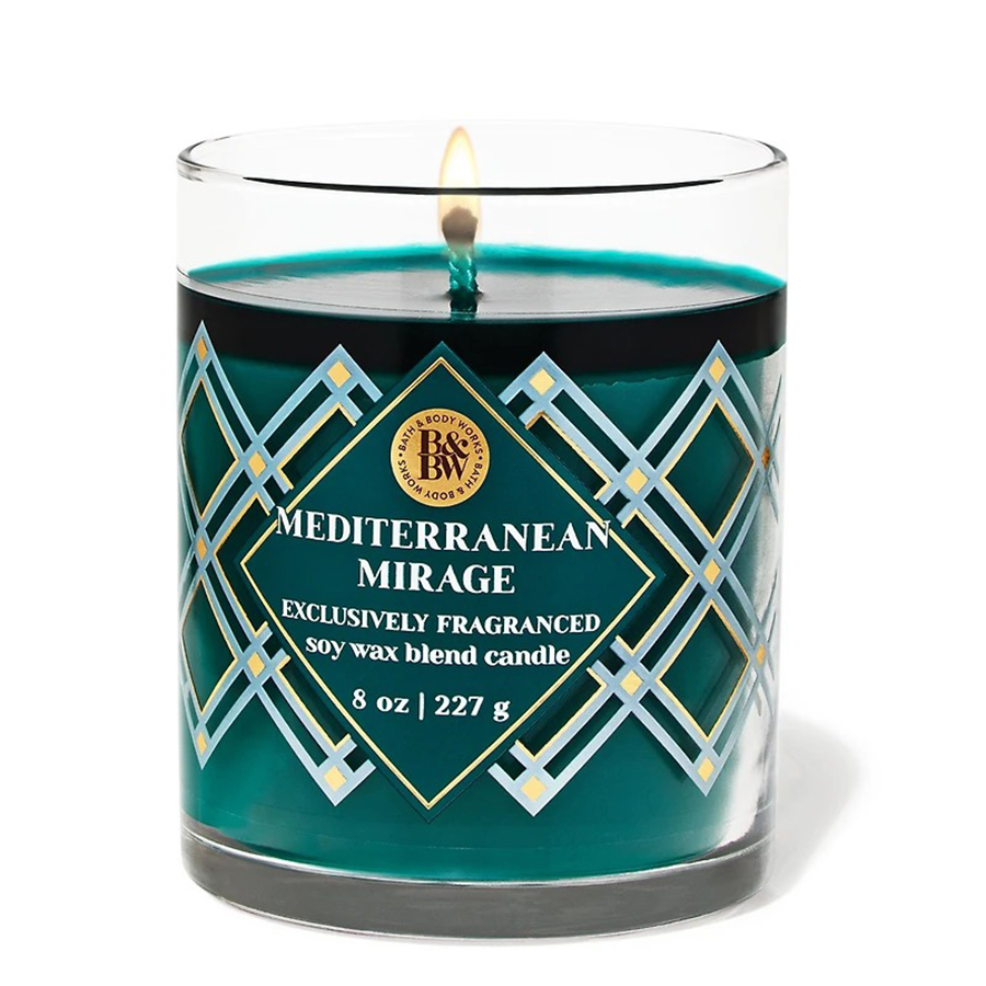 Nến Thơm Bath & Body Works Mediterranean Mirage Single Wick Candle 227g - Duy Hoang