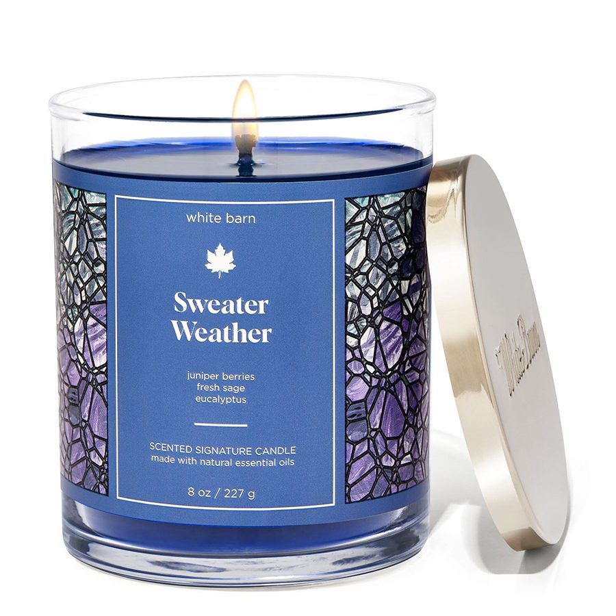 Nến Thơm Bath & Body Works Sweater Weather Single Wick Candle 227g - Duy Hoang