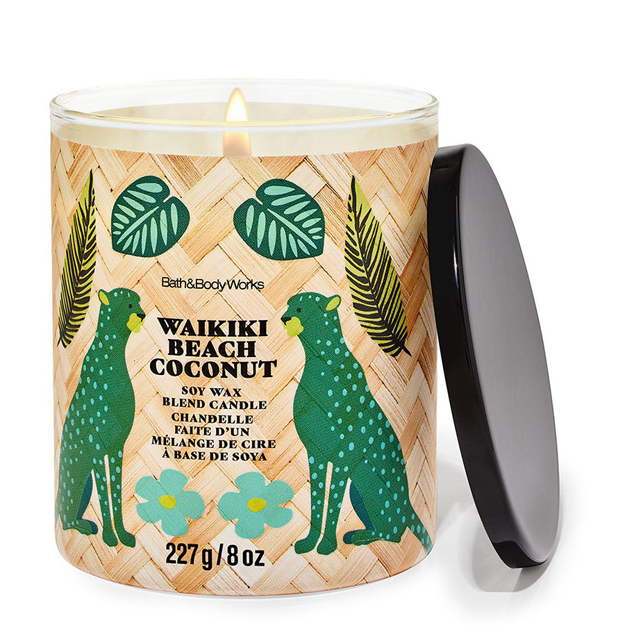 Nến Thơm Bath & Body Works Waikiki Beach Coconut Single Wick Candle 227g - Duy Hoang
