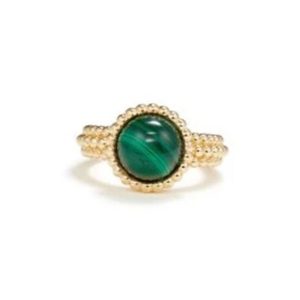 Nhẫn Jewery Luxury Yellow Gold 18K Malachite Màu Vàng Gold - Duy Hoang