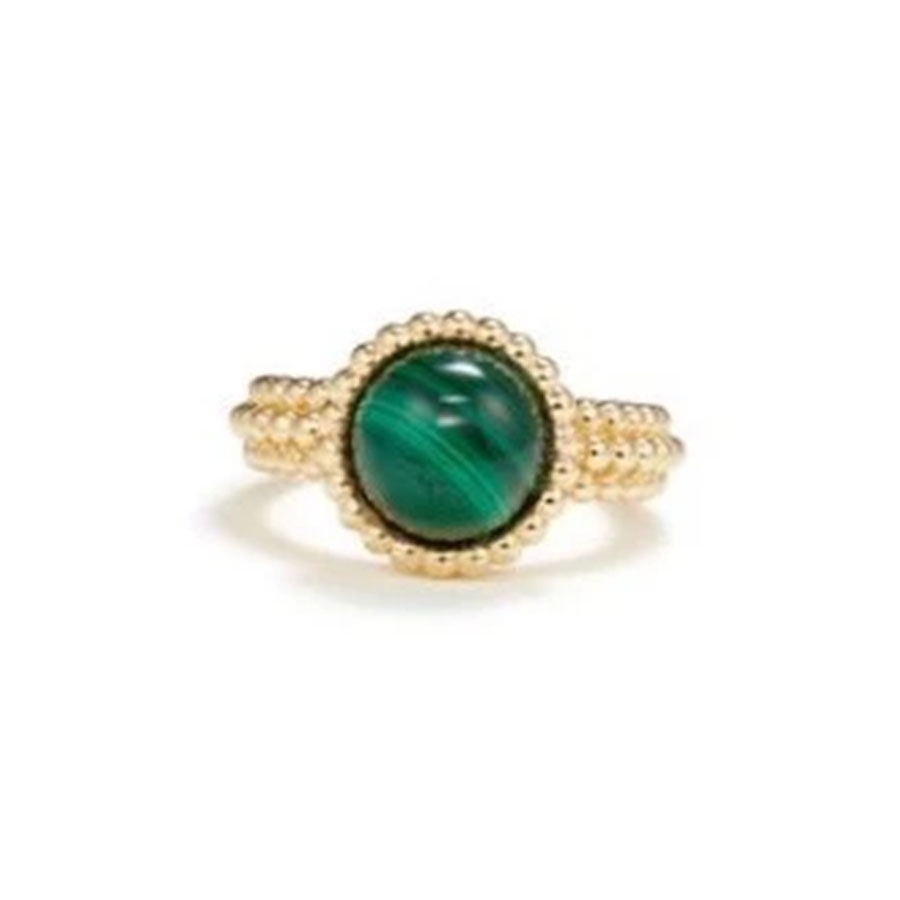 Nhẫn Jewery Luxury Yellow Gold 18K Malachite Màu Vàng Gold - Duy Hoang