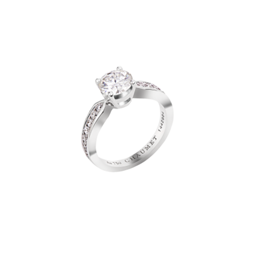 Nhẫn Chaumet Solitaire Joséphine Éclat d’Éternité Ring White Gold Full Pavé Vàng Trắng - Duy Hoang