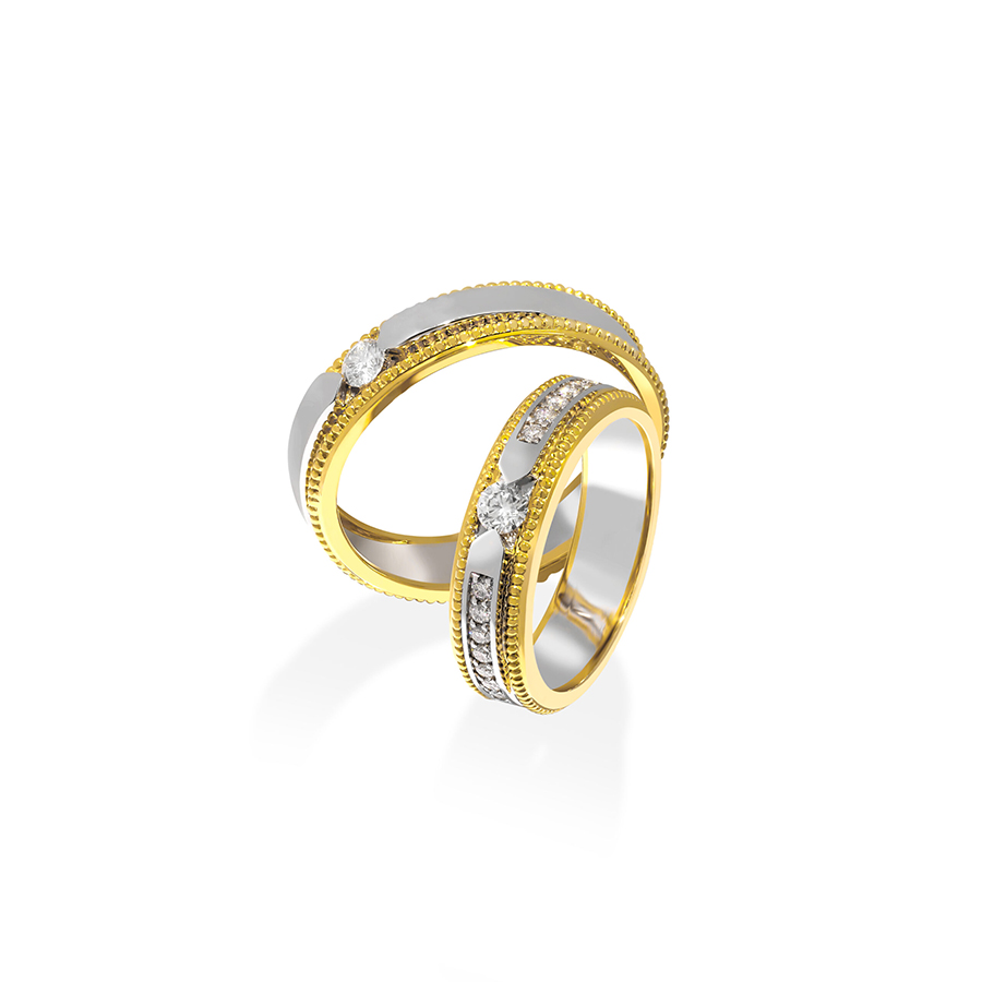 Nhẫn Cưới Jemmia Diamond Moissanite 14K NC2020100490 Vàng Trắng (Giá Chưa Bao Gồm Đá Chủ) - Duy Hoang