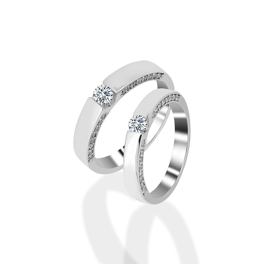 Nhẫn Cưới Jemmia Diamond Moissanite 14K NC2021040908 Màu Trắng (Giá Chưa Bao Gồm Đá Chủ) - Duy Hoang