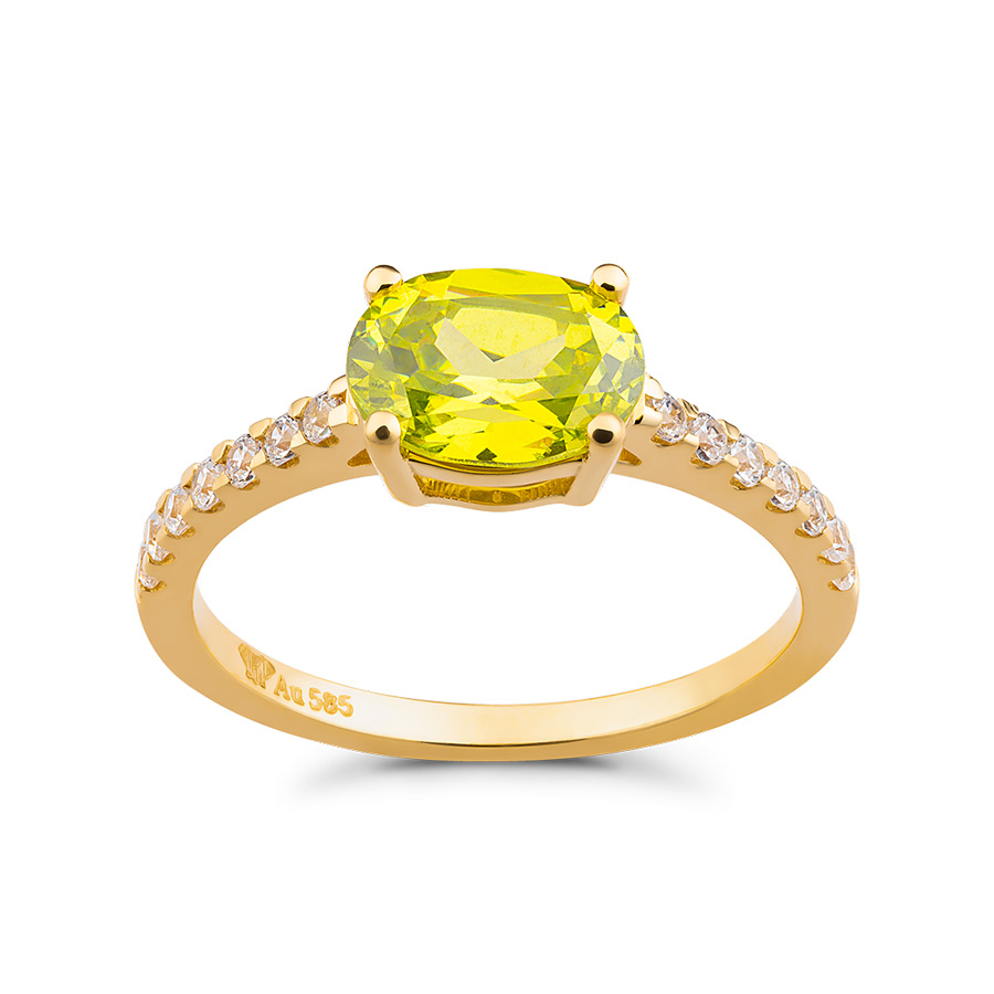 Dây Chuyền Huy Thanh Jewelry Madermoiselle DCMAMD 608 - 14K - Đá CZ Trắng Màu Vàng Hồng - Duy Hoang