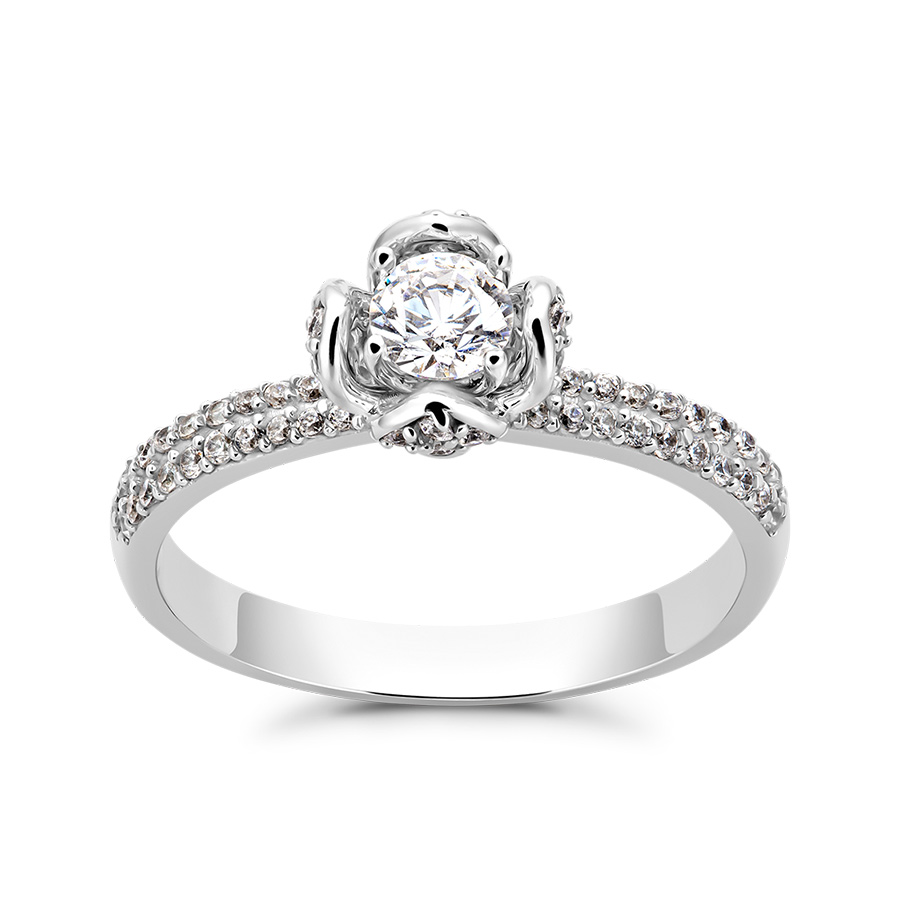 Nhẫn Huy Thanh Jewelry NDINO 224 - 14K - Đá Cubic Zirconia Màu Bạc - Duy Hoang