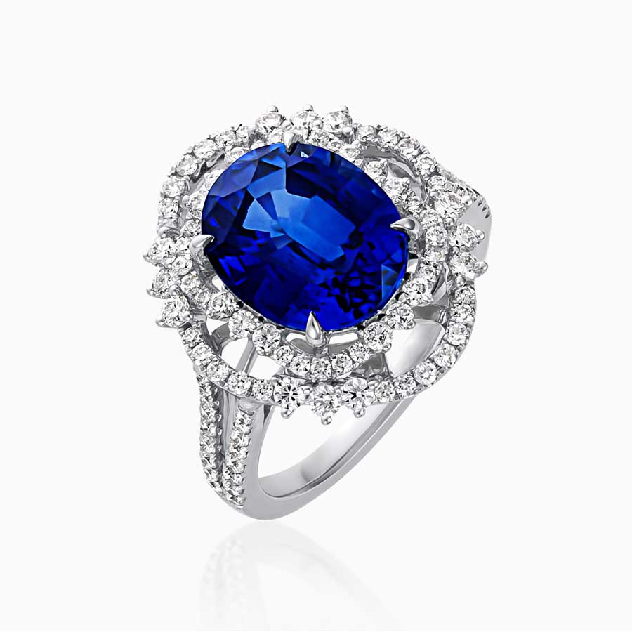 Nhẫn Lộc Phúc Fine Jewelry F1B.DFH0021R Vàng Trắng Đính Kim Cương - Duy Hoang