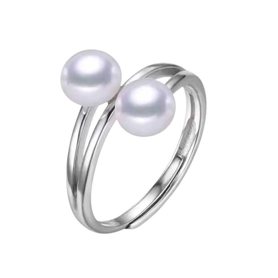 Nhẫn Nữ Jessica Pearl Endless Loop JR12 Màu Bạc - Duy Hoang