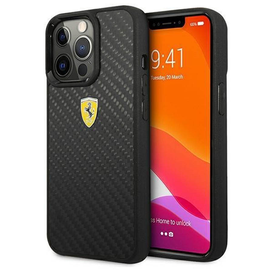Ốp Điện Thoại Ferrari iphone 13 Pro Max FEHCP13XFCABK Màu Đen - Duy Hoang