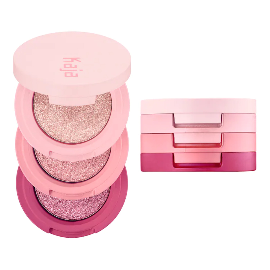 Phấn Mắt 3 Ô Kaja Beauty Bento Bouncy Eyeshadow Trio Shimmer Finish - Rosewater (3x0.9g) - Duy Hoang