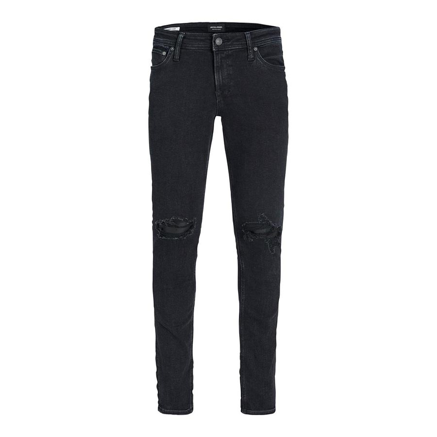 Quần Jean Nam Jack & Jones Liam Slim Fit Ripped Màu Đen Size 30 - Duy Hoang