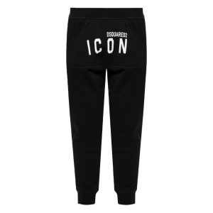 Quần Jogger Nam Dsquared2 Black With Logo ICON Printed S79KA0001 S25516 965 Màu Đen Size S - Duy Hoang