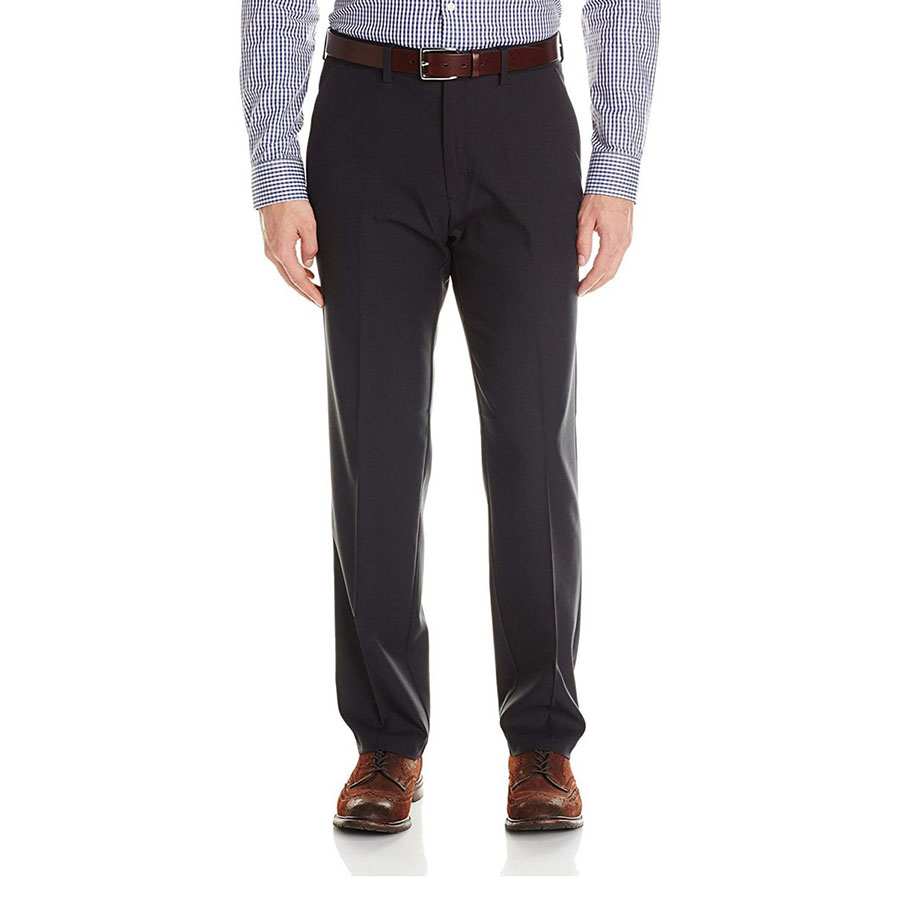 Quần Tây Nam Kenneth Cole Reaction Stretch Modern-Fit Flat-Front Pant Màu Đen - Duy Hoang