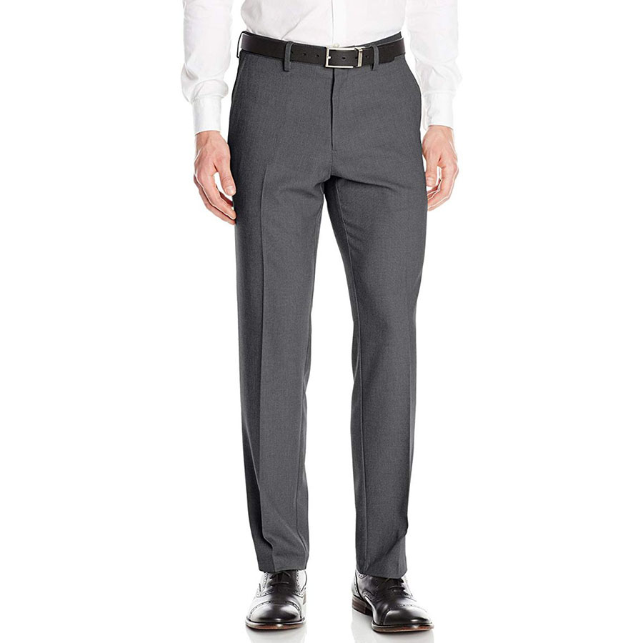 Quần Tây Nam Kenneth Cole Reaction Stretch Modern-Fit Flat-Front Pant Màu Xám - Duy Hoang