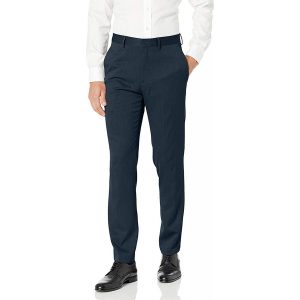 Quần Tây Nam Kenneth Cole Reaction Stretch Urban Heather Slim Fit Flat Front Dress Pant Màu Xanh Navy - Duy Hoang