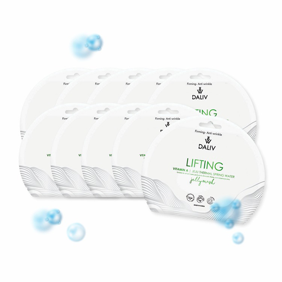 Set 10 Miếng Mặt Nạ Nâng Cơ Và Trẻ Hóa Làn Da Daliv Lifting Vitamin A Jeju Thermal Spring Water 30g - Duy Hoang