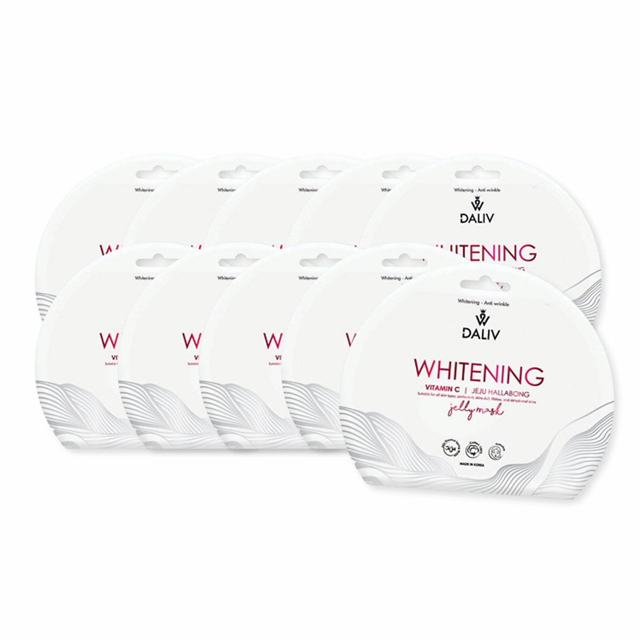 Set 10 Miếng Mặt Nạ Trắng Da, Dưỡng ẩm Và Sáng Da Daliv Whitening Vitamin C Jeju Hallabong Jelly Mask 30g - Duy Hoang
