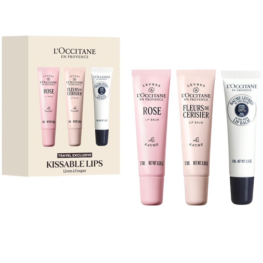 Set 3 Son Dưỡng L'Occitane Kissable Lips (3 x 12ml) - Duy Hoang