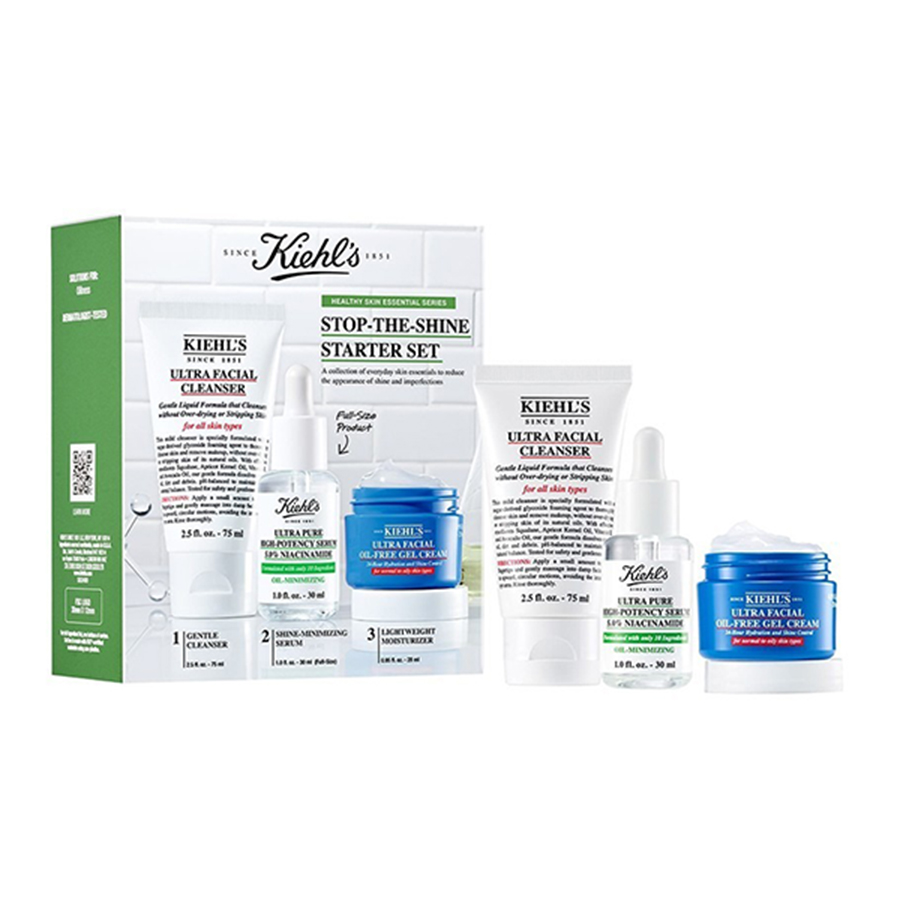 Set Chăm Sóc Dành Cho Da Dầu Kiehl's Stop-The-Shine Starter 3 Món - Duy Hoang