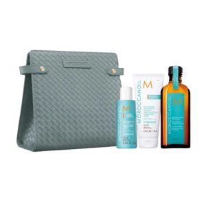 Set Chăm Sóc Tóc Moroccanoil Holiday Kit ( Dầu Gội & Dầu Xả 70ml + Tinh Dầu 100ml + Túi Da ) 4 Món - Duy Hoang