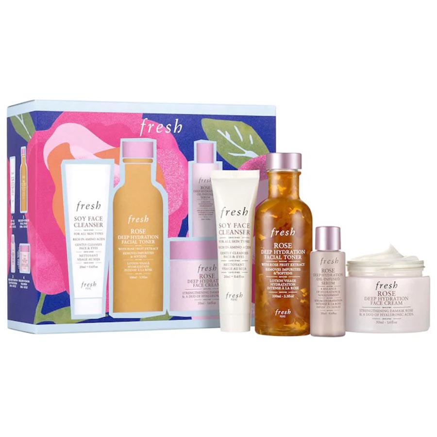 Set Dưỡng Da Fresh Rose Deep Hydration Routine Value - Duy Hoang