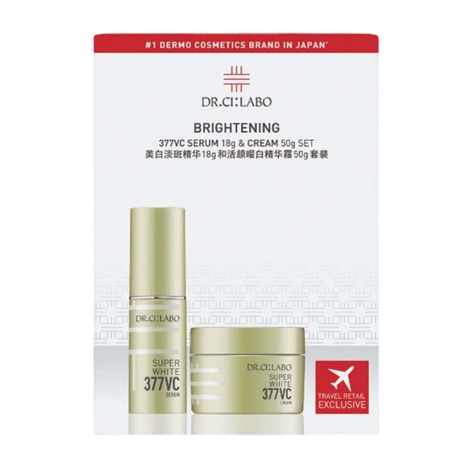 Set Dưỡng Sáng Da Dr.Ci:Labo Brighteing 377VC Serum 18g + Cream 50g - Duy Hoang