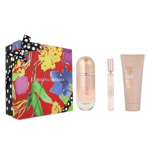 Set Nước Hoa Nữ Carolina Herrera 212 Vip Rosé EDP 3 Món (80ml + Mini10ml + Body Lotion 100ml) - Duy Hoang