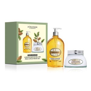 Set Sữa Tắm + Kem Dưỡng Da L'Occitane Almond Shower Oil With Almond Milk Concentrate (500ml + 200ml) - Duy Hoang