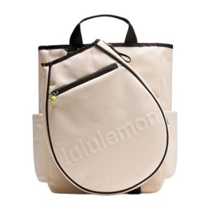 Set Túi Lululemon Unisex Racket Bag 19L For Tennis/ Badminton/ Pickleball - 3 pack - Freesize Màu Đen Kem (Tặng 1 Đôi Tất) - Duy Hoang