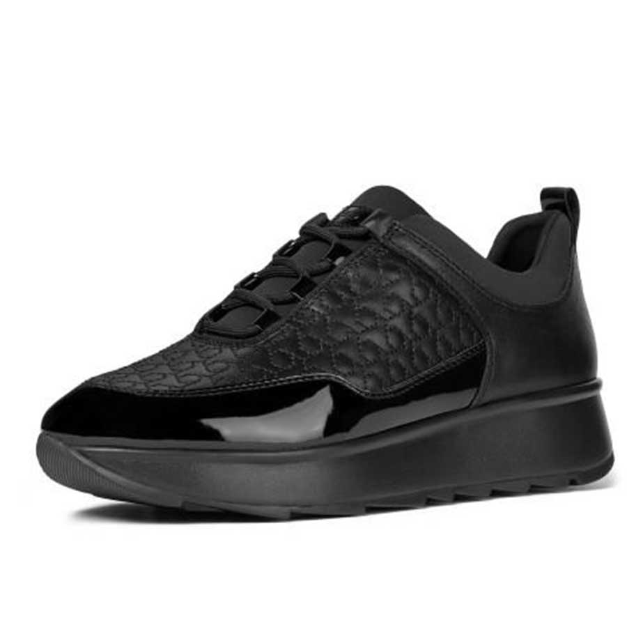 Sneakers Nữ Geox D Gendry C Diễu Chỉ Màu Đen Size 35 - Duy Hoang