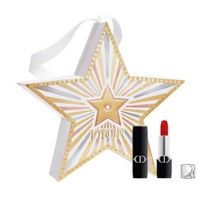 Son Lì Dior Rouge Velvet Finish 999 Mini Holiday Màu Đỏ Tươi (Kèm Hộp Sao) - Duy Hoang