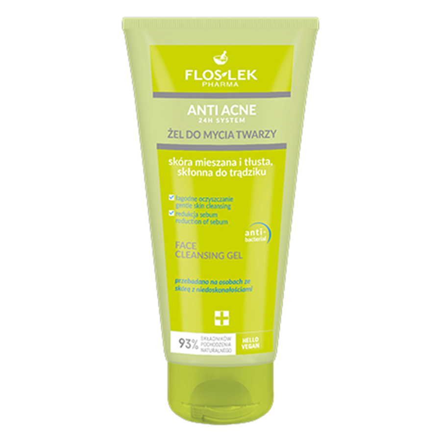 Sữa Rửa Mặt Làm Sạch Da Dầu Mụn Floslek Anti Acne Face Cleansing Gel 200ml - Duy Hoang