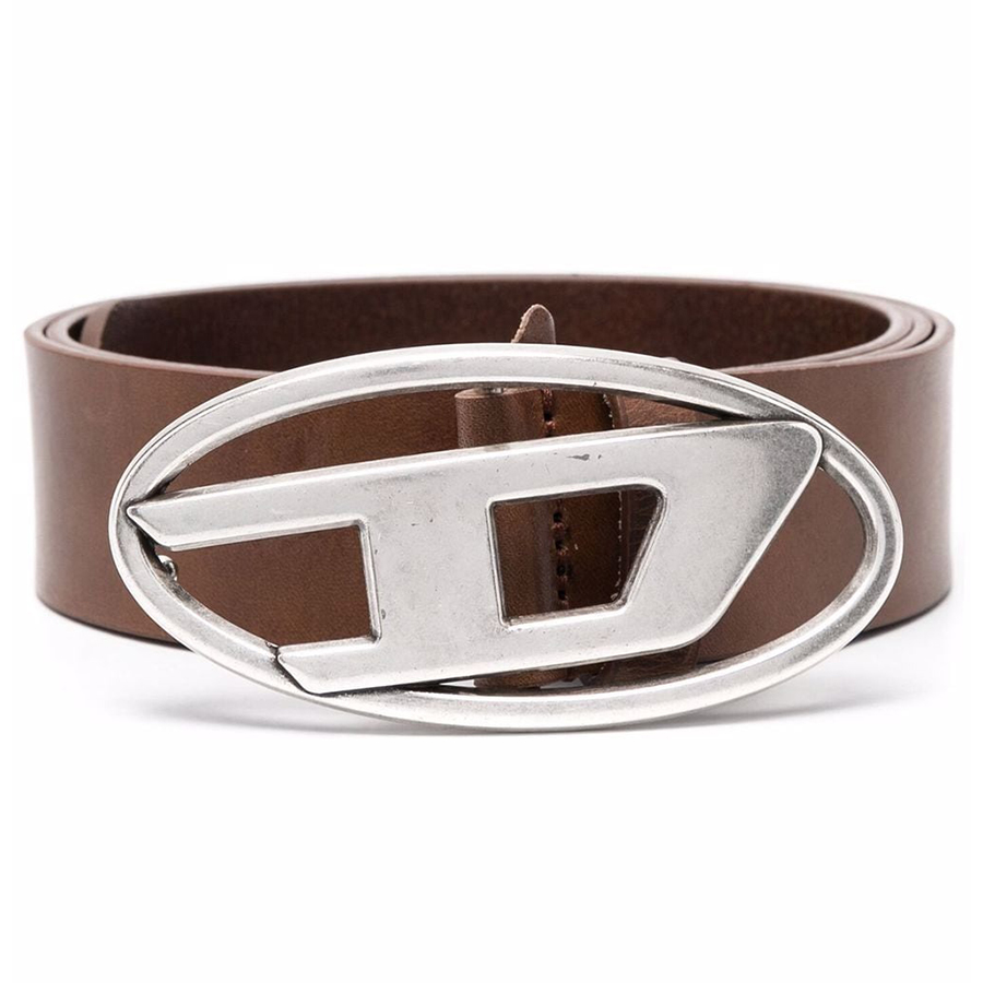 Thắt Lưng Nam Diesel Brown 1DR Logo Buckle Leather Belt Diesel Men X08516PR666T2348 Màu Nâu Size 75 - Duy Hoang