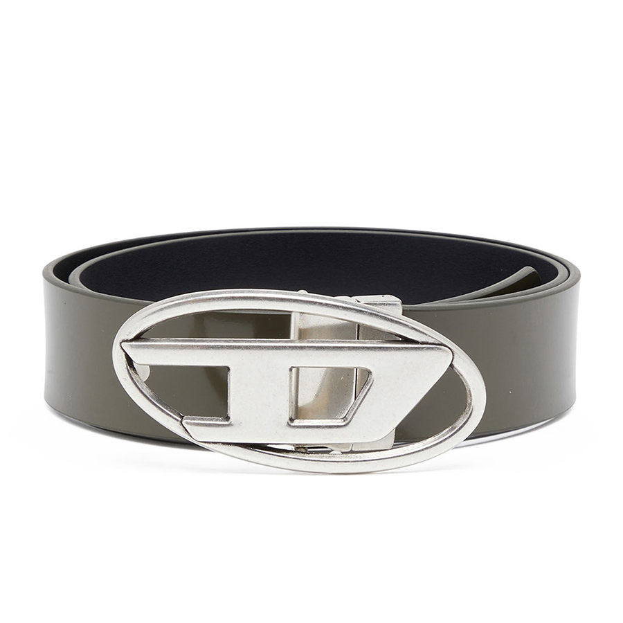 Thắt Lưng Nam Diesel B-1DR Rev II Reversible Belt In Matte And Shiny Leather X09812P6367H5064 Màu Xanh Olive Size 90 - Duy Hoang