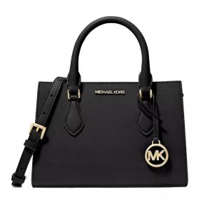 Túi Đeo Chéo Nữ Michael Kors MK Sheila Small Faux Saffiano Leather Satchel Black 35S3G6HS5L Màu Đen - Duy Hoang