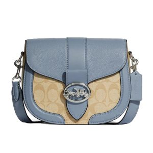 Túi Đeo Chéo Coach Georgie Marble Blue Mix Logo C2806 Màu Xanh Blue - Duy Hoang