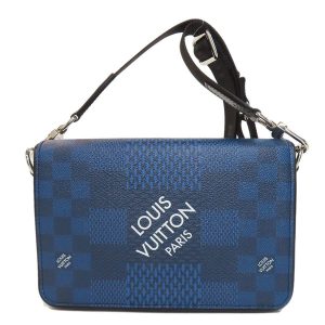 Túi Đeo Chéo Nam Louis Vuitton LV N50026 Studio 3D Shoulder Bag Damier Màu Xanh Blue - Duy Hoang