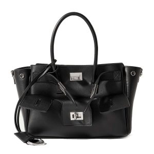 Túi Đeo Chéo Nữ Balenciaga Carry All Bel Air Mini Leather Tote Màu Đen - Duy Hoang